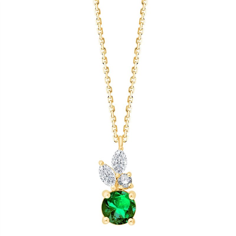 Collier émeraude et diamant en or 18 carats
