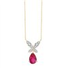 Collier toi et moi rubis et diamant en or 18 carats