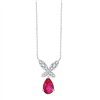 Collier toi et moi rubis et diamant en or 18 carats