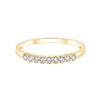 Demi Alliance serti clos diamant en or 18 carats