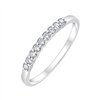 Demi Alliance serti clos diamant en or 18 carats