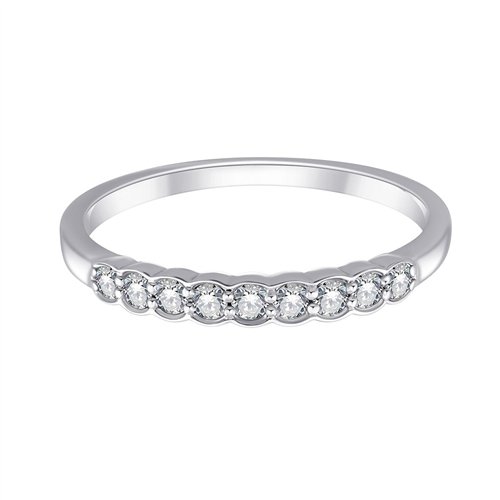 Alliance serti clos diamant en or 18 carats