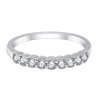 Demi Alliance serti clos diamant en or 18 carats