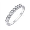 Demi Alliance serti clos diamant en or 18 carats