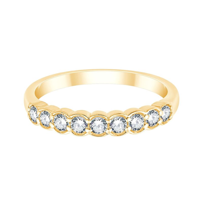 Demi Alliance diamant en or 18 carats