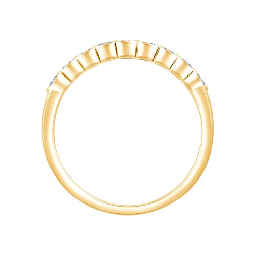 Demi Alliance diamant en or 18 carats
