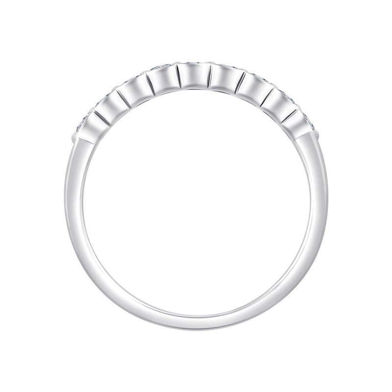 Demi Alliance diamant en or 18 carats