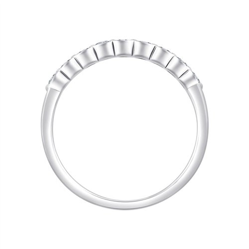 Demi Alliance diamant en or 18 carats
