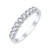 Demi Alliance diamant en or 18 carats