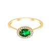 Bague émeraude et diamant en or 18 carats