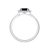 Bague serti clos saphir et diamant en or 18 carats