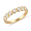 Demi Alliance diamant en or 18 carats