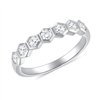 Demi Alliance diamant en or 18 carats