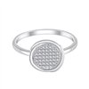 Bague serti clos diamant en or 18 carats