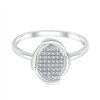 Bague serti clos diamant en or 18 carats