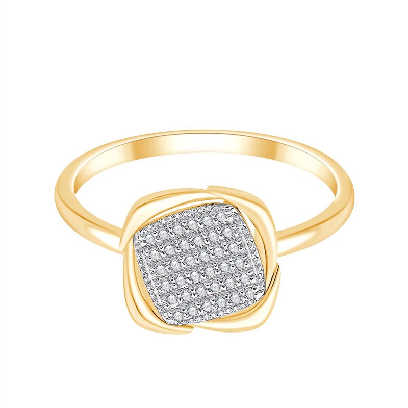 Bague serti clos diamant en or 18 carats