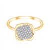 Bague serti clos diamant en or 18 carats