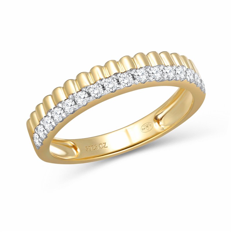 Bague serti clos diamant en or 18 carats