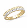 Bague serti clos diamant en or 18 carats