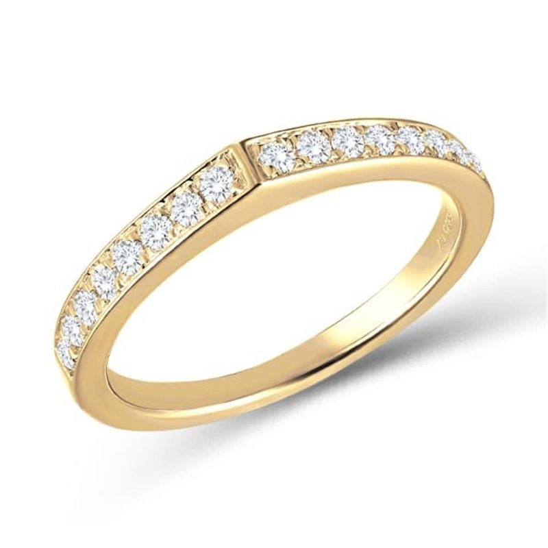Bague serti clos diamant en or 18 carats