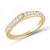 Bague serti clos diamant en or 18 carats
