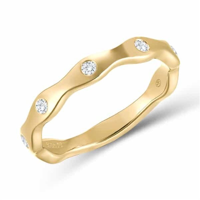 Bague serti clos diamant en or 18 carats