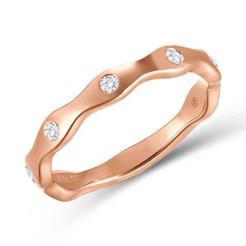 Bague serti clos diamant en or 18 carats