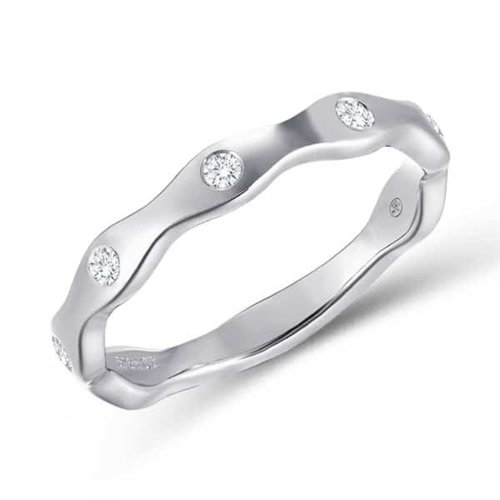 Bague serti clos diamant en or 18 carats