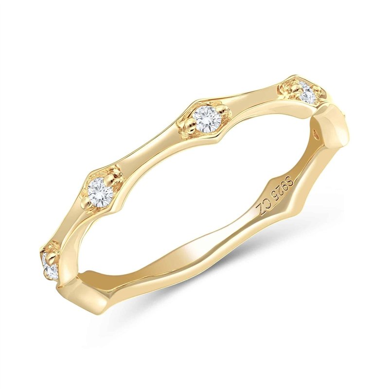 Bague serti clos diamant en or 18 carats