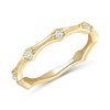 Bague serti clos diamant en or 18 carats