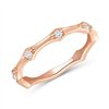 Bague serti clos diamant en or 18 carats