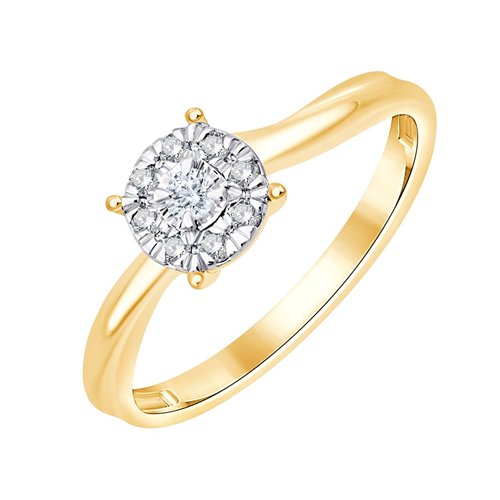 Solitaire diamant en or 18 carats