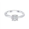 Solitaire diamant en or 18 carats