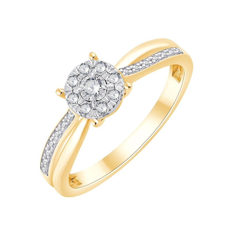 Bague serti clos diamant en or 18 carats