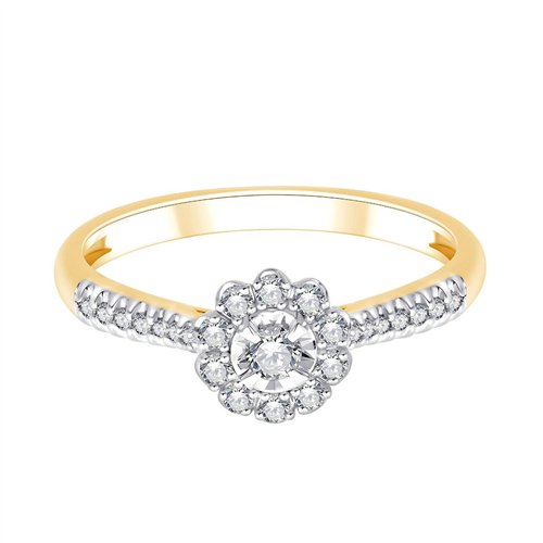 BAGUE MARGUERITE RONDE PAVÉE