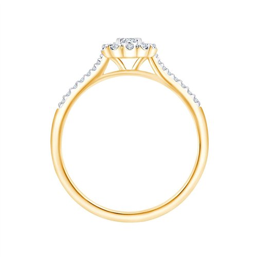 BAGUE MARGUERITE RONDE PAVÉE