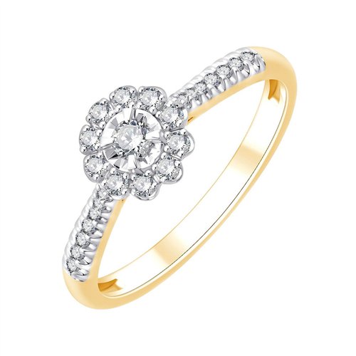 BAGUE MARGUERITE RONDE PAVÉE