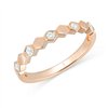 Demi Alliance diamant en or 18 carats