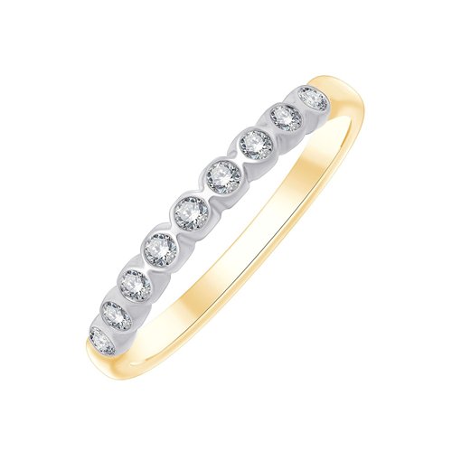 Alliance serti clos diamant en or 18 carats