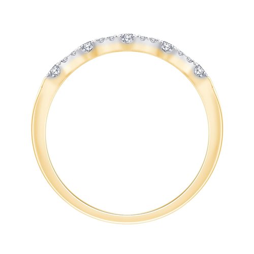 Alliance trilogie diamant en or 18 carats