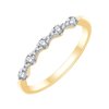 Alliance trilogie diamant en or 18 carats
