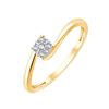 Solitaire diamant en or 18 carats