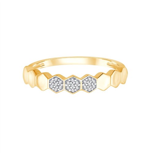 Bague serti clos diamant en or 18 carats