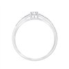 Solitaire accompagné diamant en or 18 carats