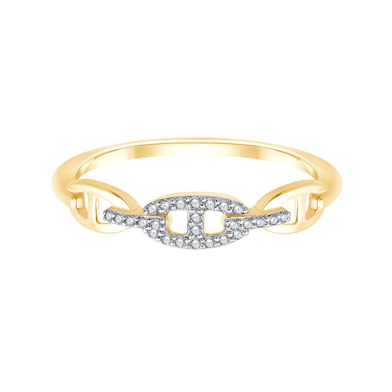 Bague serti clos diamant en or 18 carats