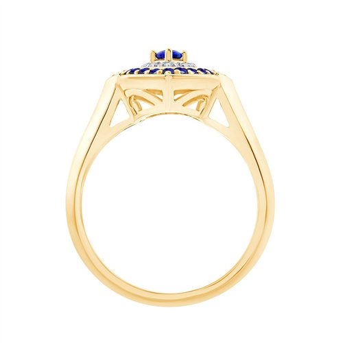 Bague saphir et diamant en or 18 carats