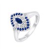 Bague saphir et diamant en or 18 carats