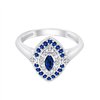Bague saphir et diamant en or 18 carats
