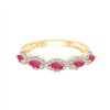 Bague rubis et diamant en or 18 carats