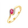 Bague rubis et diamant en or 18 carats